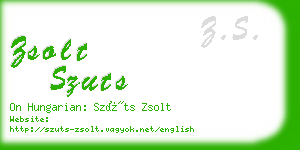 zsolt szuts business card